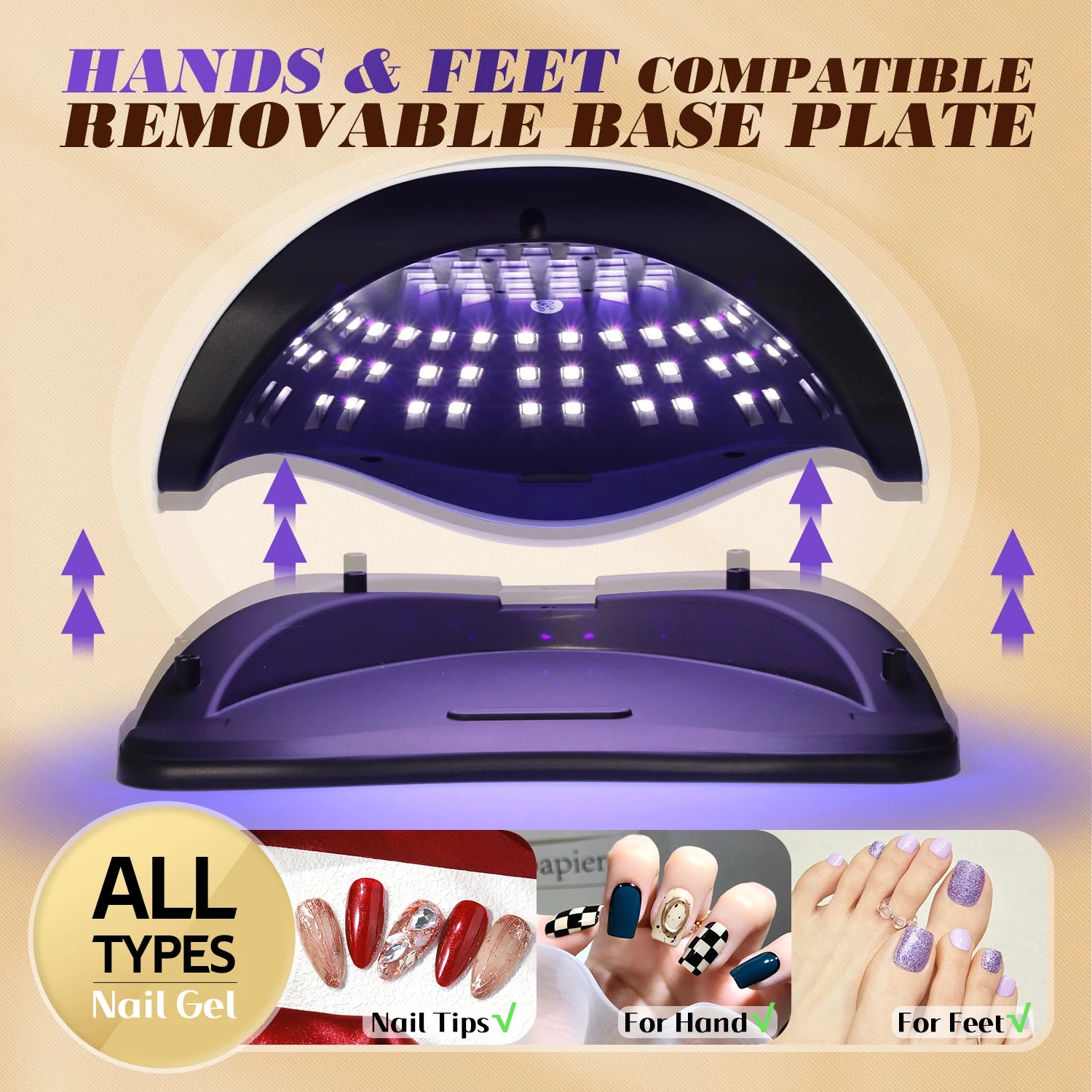 NailGlow Pro – Candeeiro de Unhas LED UV 48W para Verniz de Gel