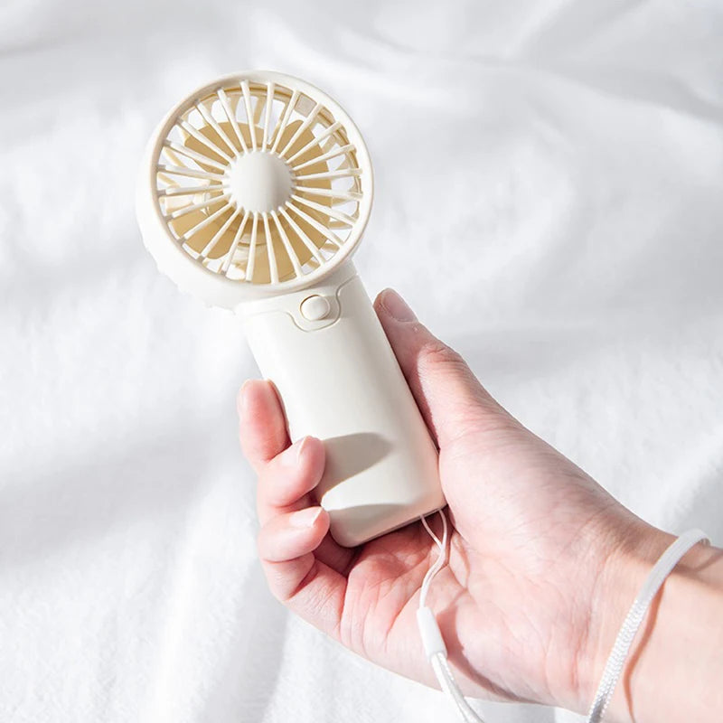 Lindo miniventilador de mano | Ventilador de bolsillo portátil con cordón