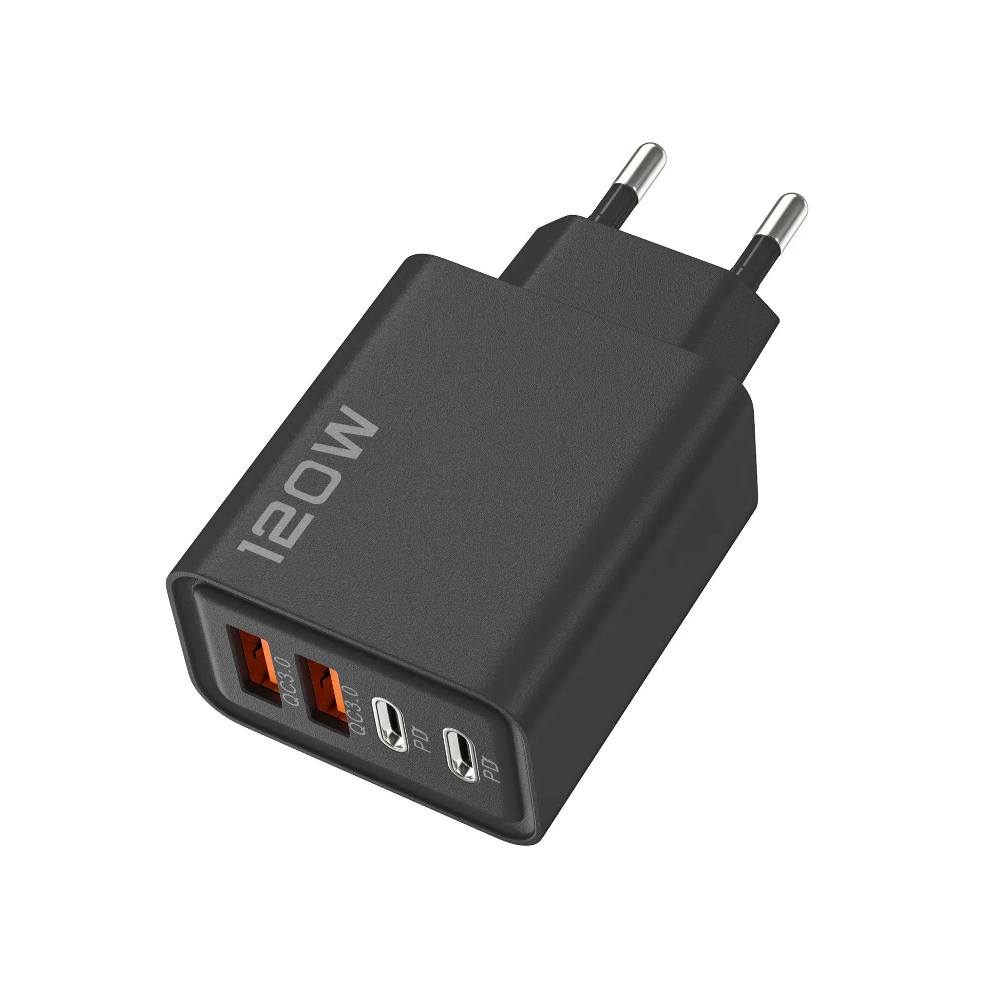 4-Port 120W USB-C Fast Charger | PD & QC3.0 Wall Adapter