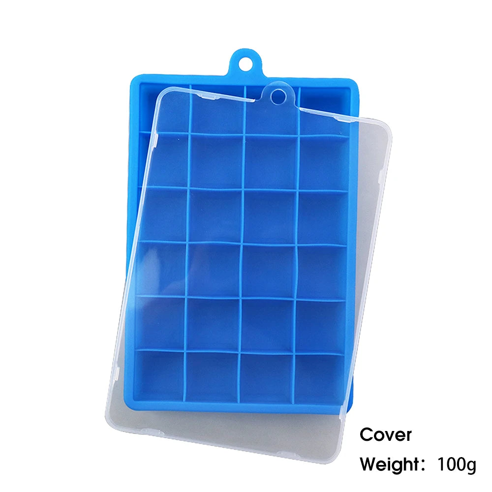 IceMini – Bandeja de silicona de 24 orificios para mini cubitos de hielo con tapa