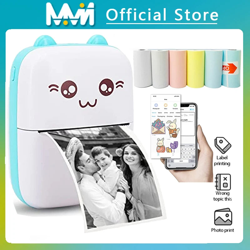 PrintMini – Impressora Térmica Portátil Sem Fios Bluetooth