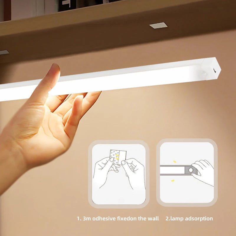Luz LED para Armário com Sensor de Movimento — Recarregável por USB-C