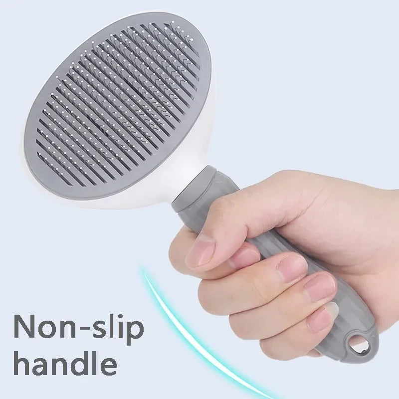 GroomBrush – Cepillo Slicker de limpieza automática para eliminar el pelo de mascotas