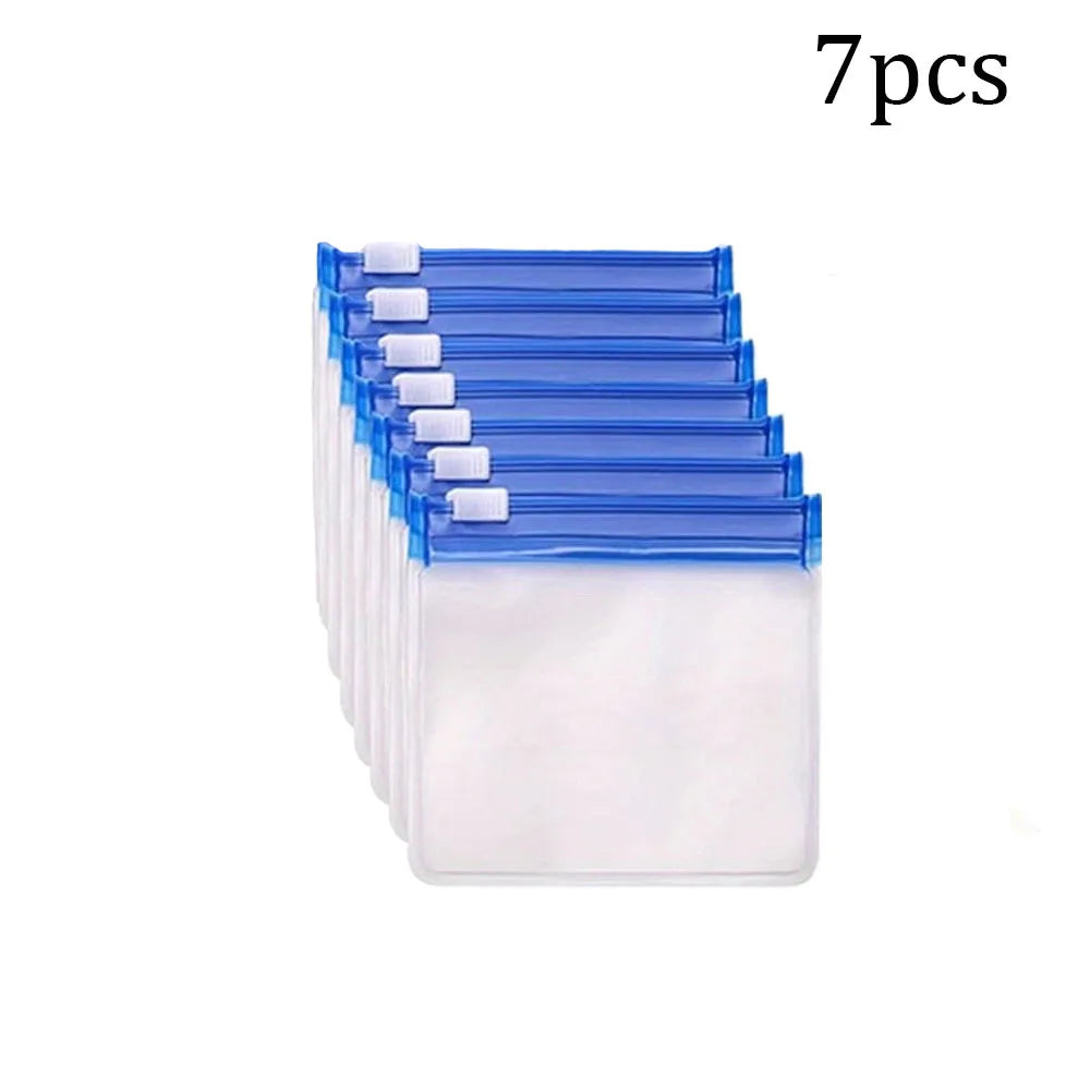 PillPouch 7 – Sacos Reutilizáveis com Fecho de Correr para Organizar Comprimidos e Medicamentos