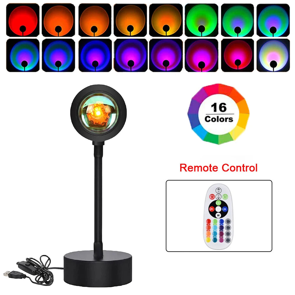 SunsetGlow – Proyector de Lámpara LED Inteligente Efecto Atardecer