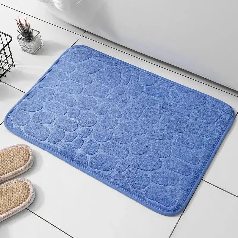 PebbleMat – Alfombra antideslizante grabada en relieve para el baño