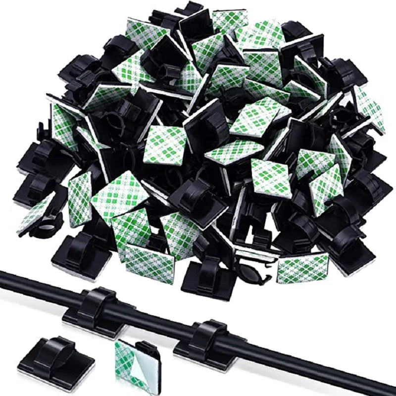 CableClip 30 – Clips de Organização de Cabos de Mesa (Pack de 30)
