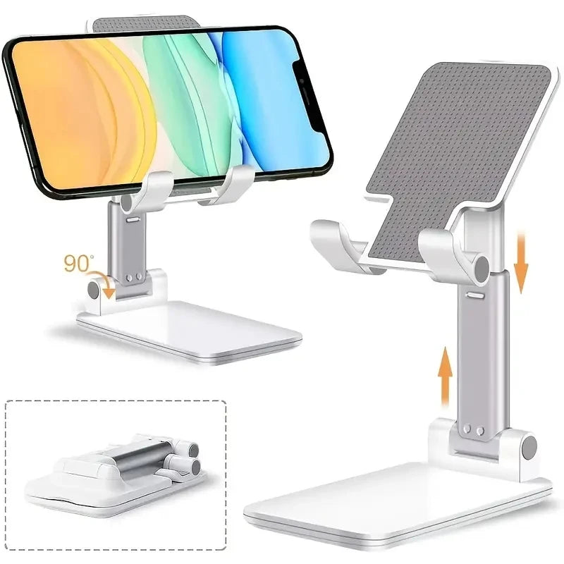 Adjustable Desk Phone & Tablet Stand | Universal | Black & White