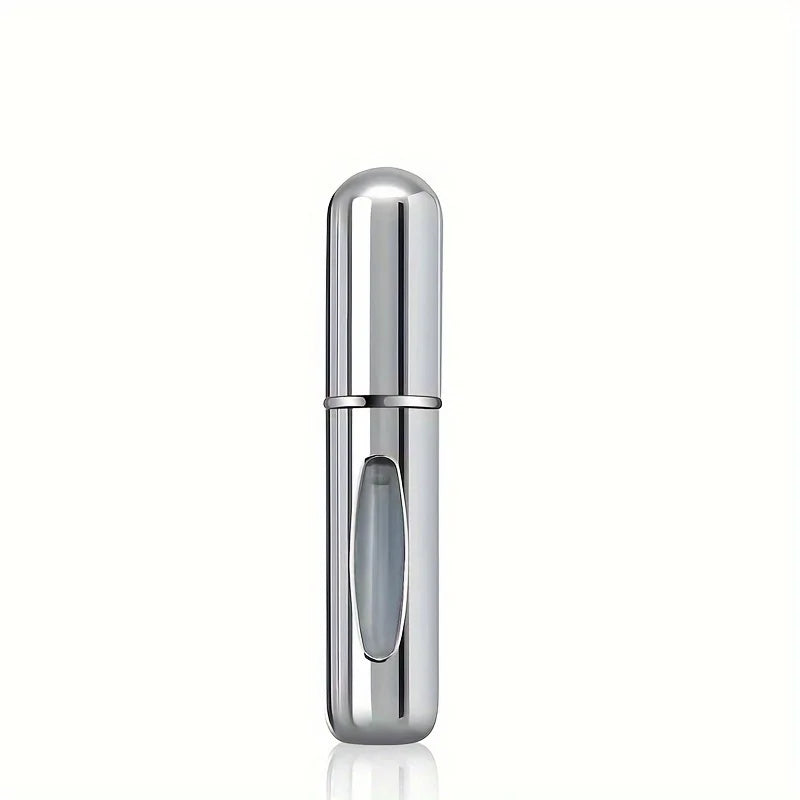 Mini Atomizador de Perfume Recarregável | Frasco de Spray de Viagem de Alumínio de 5ml | Azul, Preto, Prateado e Dourado