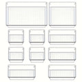 Conjunto de Gavetas 10 – Conjunto de 10 Organizadores de Gavetas em Plástico Transparente