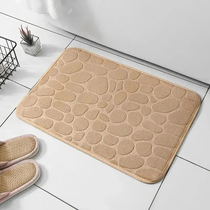 PebbleMat – Alfombra antideslizante grabada en relieve para el baño