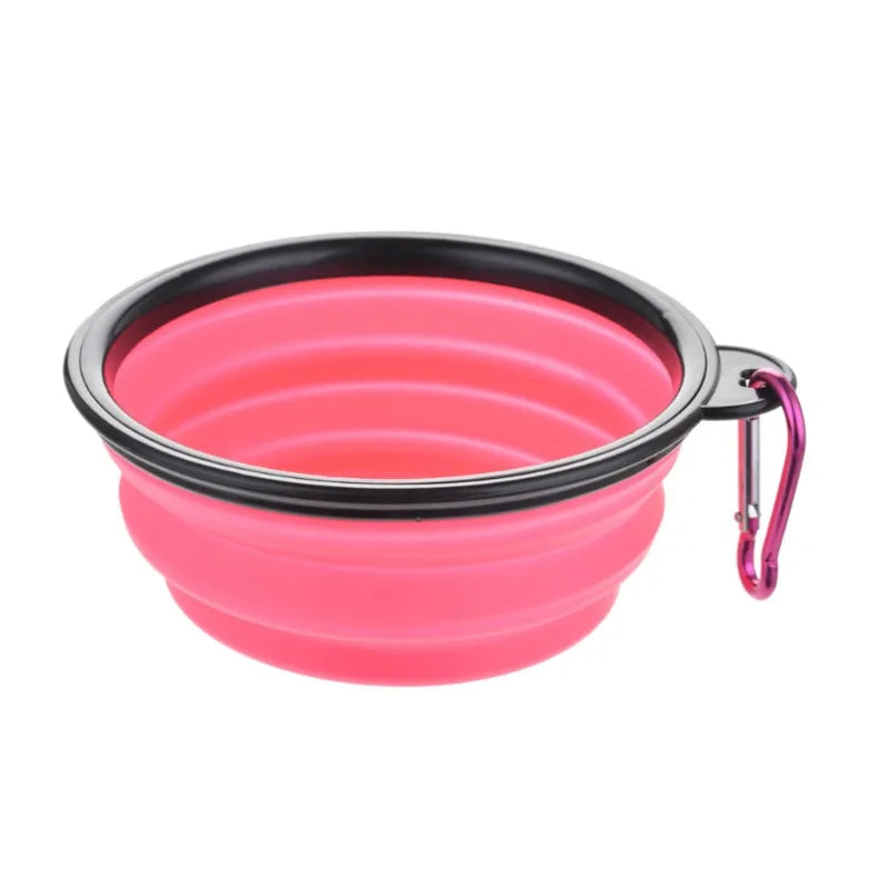 Tigela Dobrável de Viagem para Animais de Estimação | Tigela Portátil de Silicone para Comida e Água para Gatos e Cães