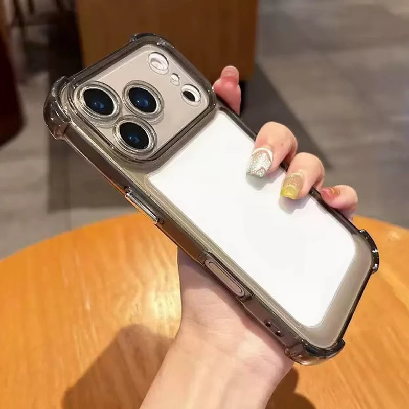 Capa Anti-choque Transparente para iPhone | Capa Protetora Fina Transparente para iPhone X a iPhone 17 Pro Max