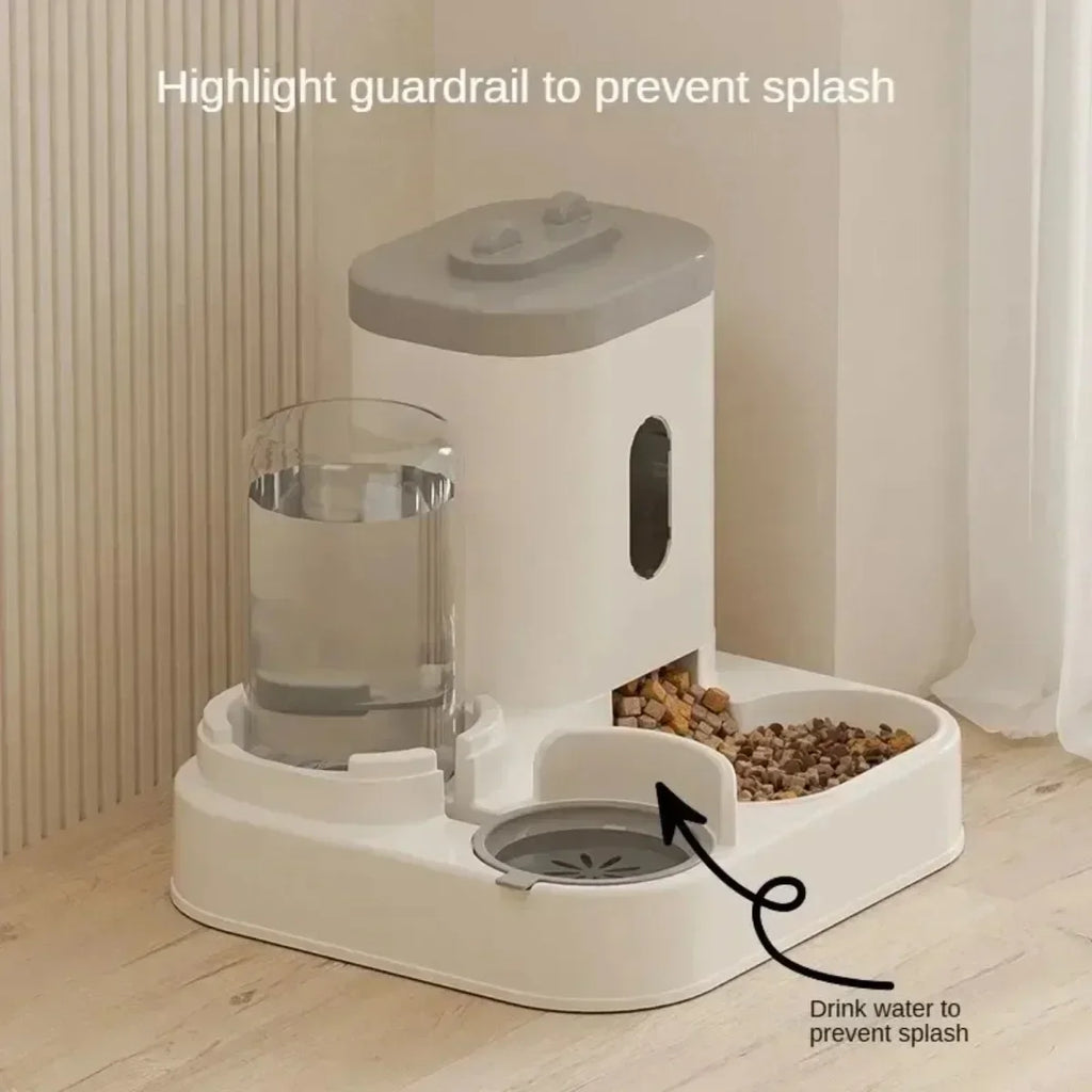 Alimentador Automático e Bebedouro para Animais de Estimação | Dispensador de Comida de Grande Capacidade para Cães e Gatos