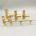 Conector de latão em T de 3 vias para mangueira – 4 mm a 19 mm