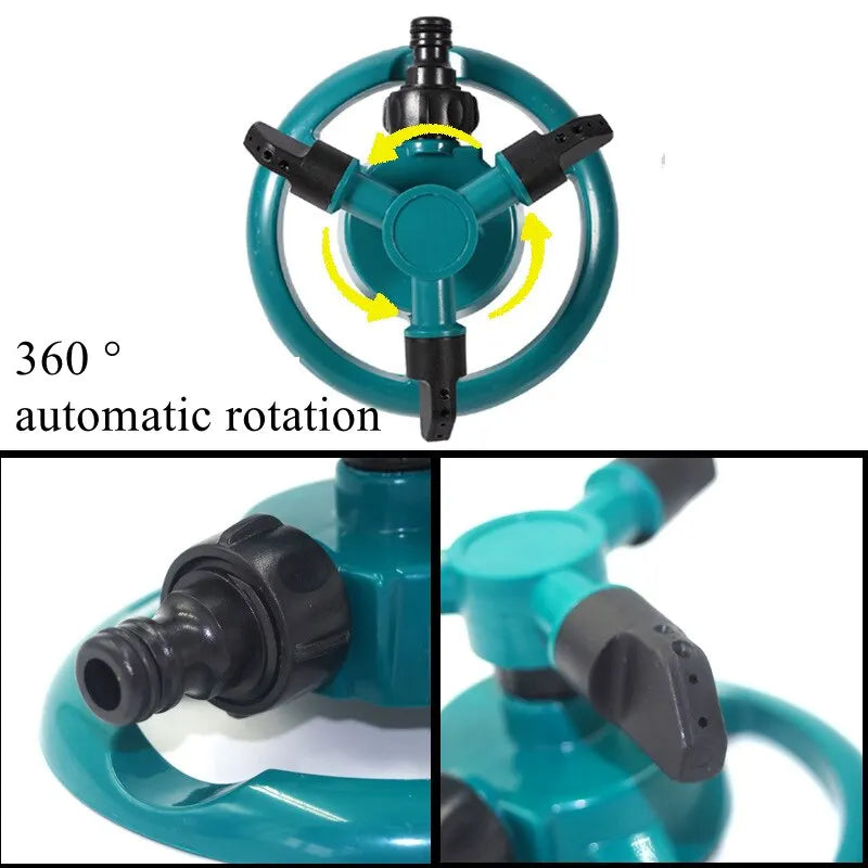 Aspersor de Jardim Rotativo 360° – Pulverizador Automático para Relva e Irrigação