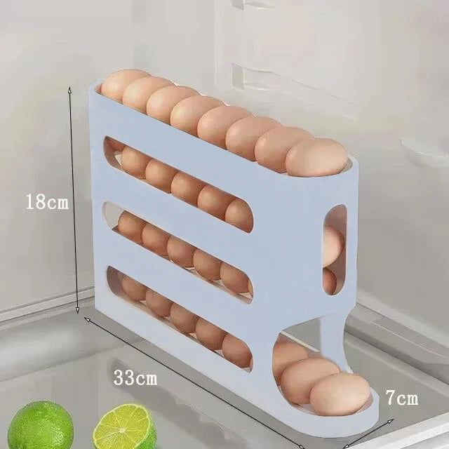 EggSlide – Caixa de Armazenamento Automática Deslizante para Ovos no Frigorífico