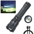 Tactical LED Flashlight | Zoomable | USB-C Rechargeable | Power Bank | 3 Modes