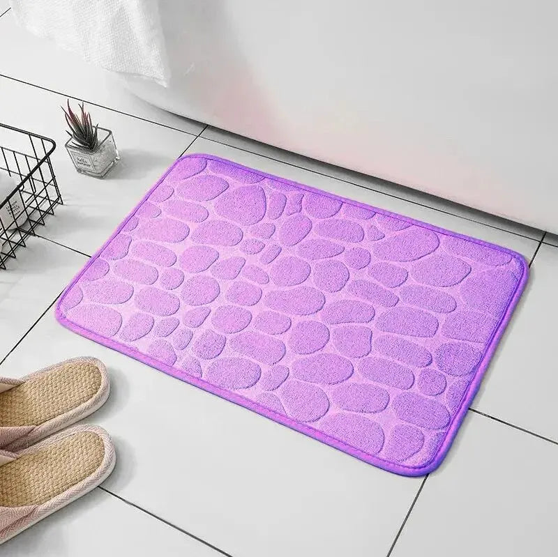 PebbleMat – Alfombra antideslizante grabada en relieve para el baño