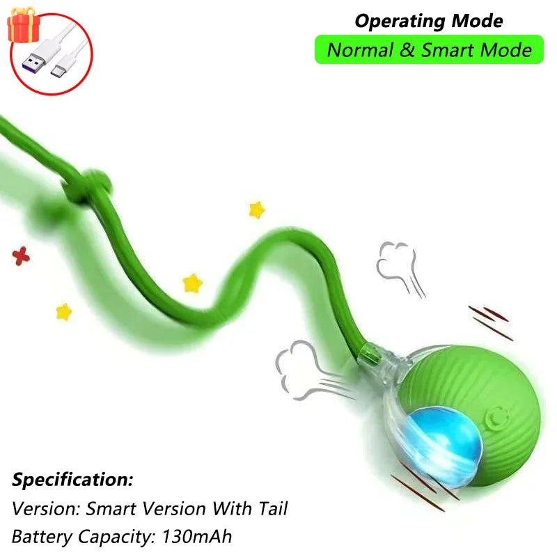 PawBall – Juguete interactivo automático con forma de pelota rodante para gatos y perros