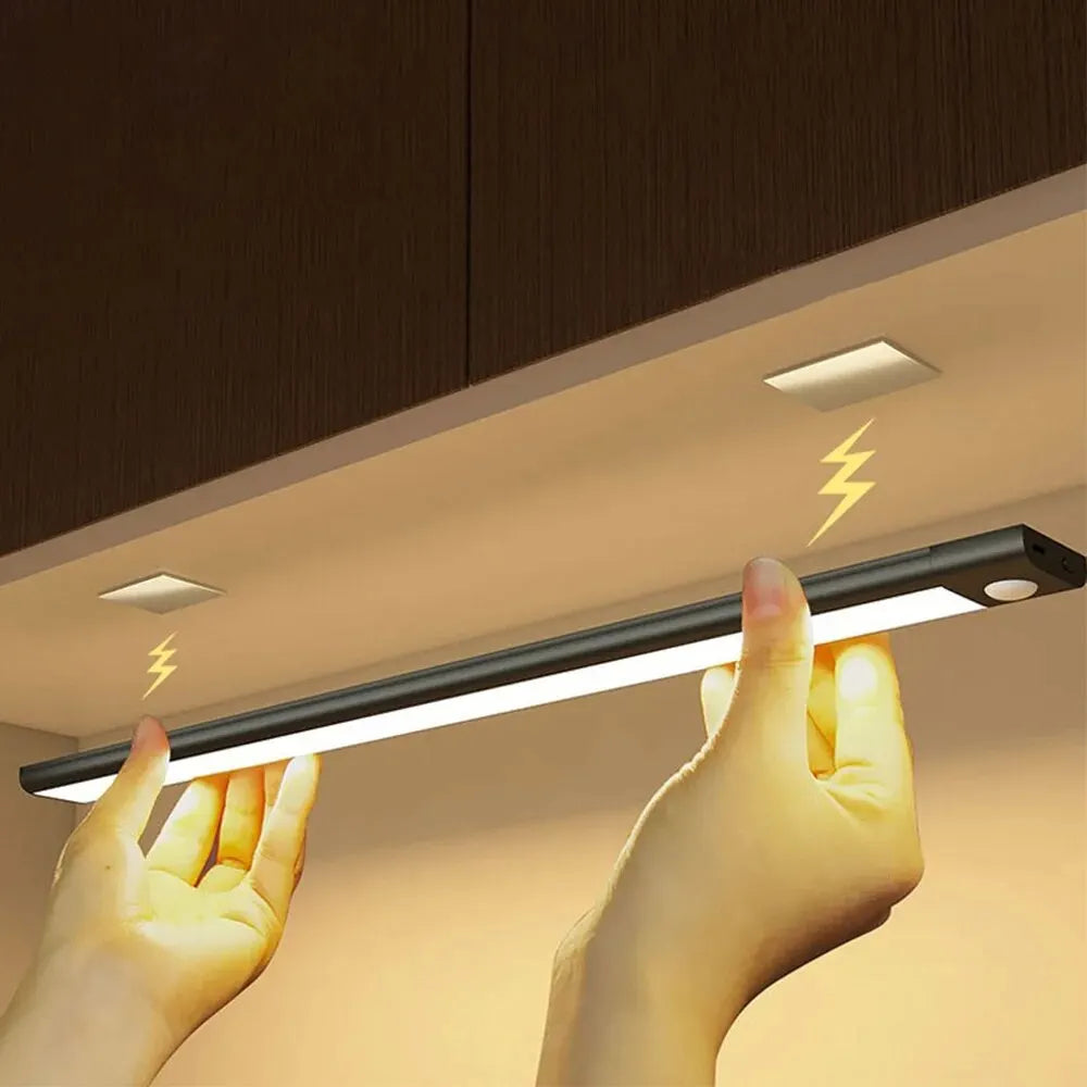 CabinetGlow – Luz LED Recargable USB-C para Gabinetes con Sensor de Movimiento