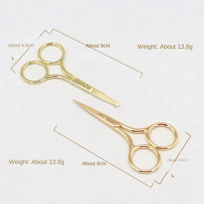 Compact Grooming Scissors | Stainless Steel | Eyebrow, Nose & Nail | 10 Styles