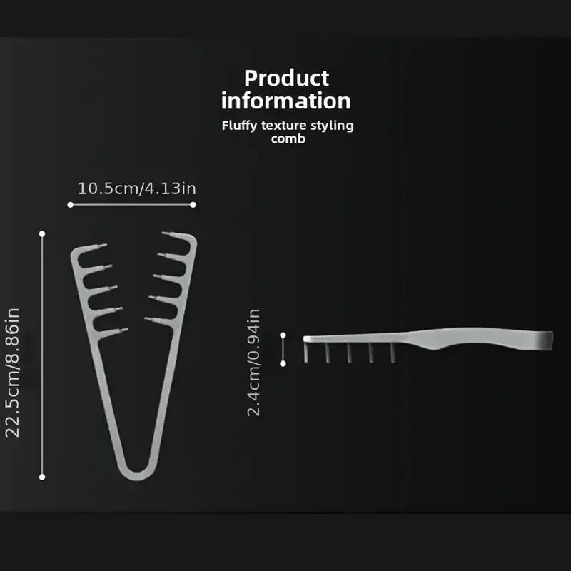 VoluComb Pro – Peine de Peluquería de Púas Anchas | Anti-Enredos | Para todo tipo de cabello