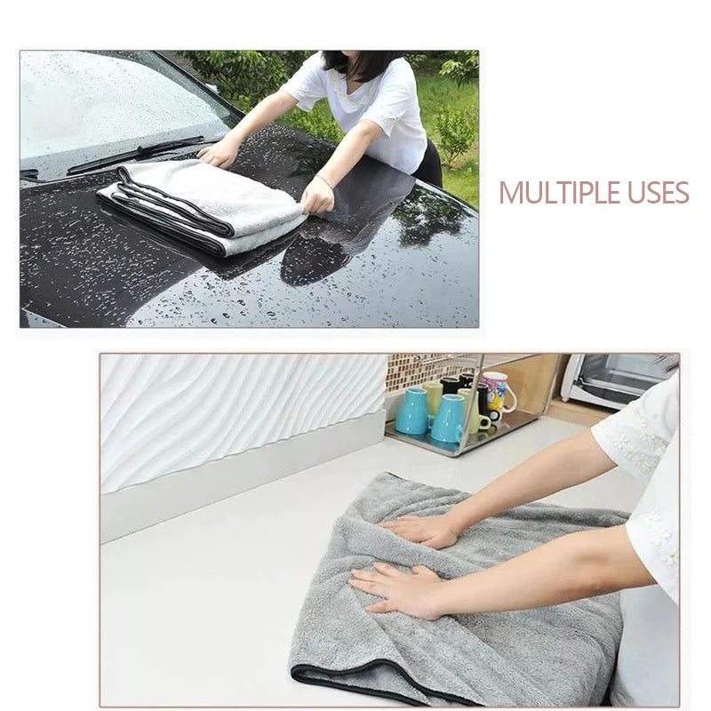 Toalla de microfibra ultrasuave para secar el coche — Altamente absorbente y sin pelusas