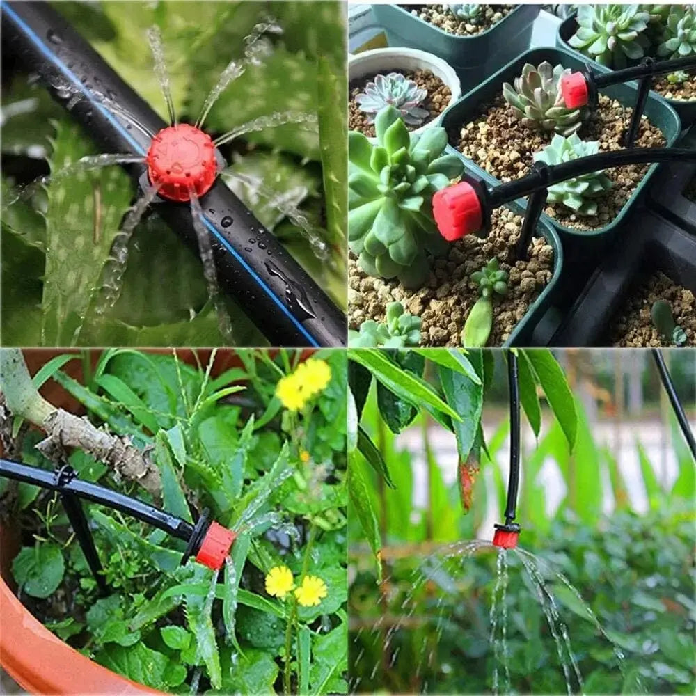 Emissores de Rega Gota a Gota Ajustáveis – Micro Aspersores para Jardim e Plantas em Vaso