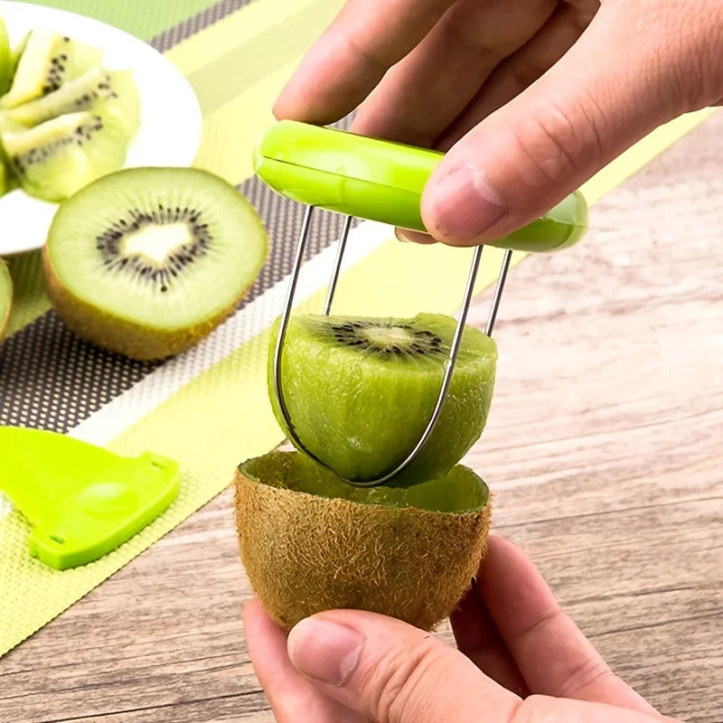 Ferramenta de Corte de Kiwi 3 em 1 | Descasque, Corte e Retire num Único Passo