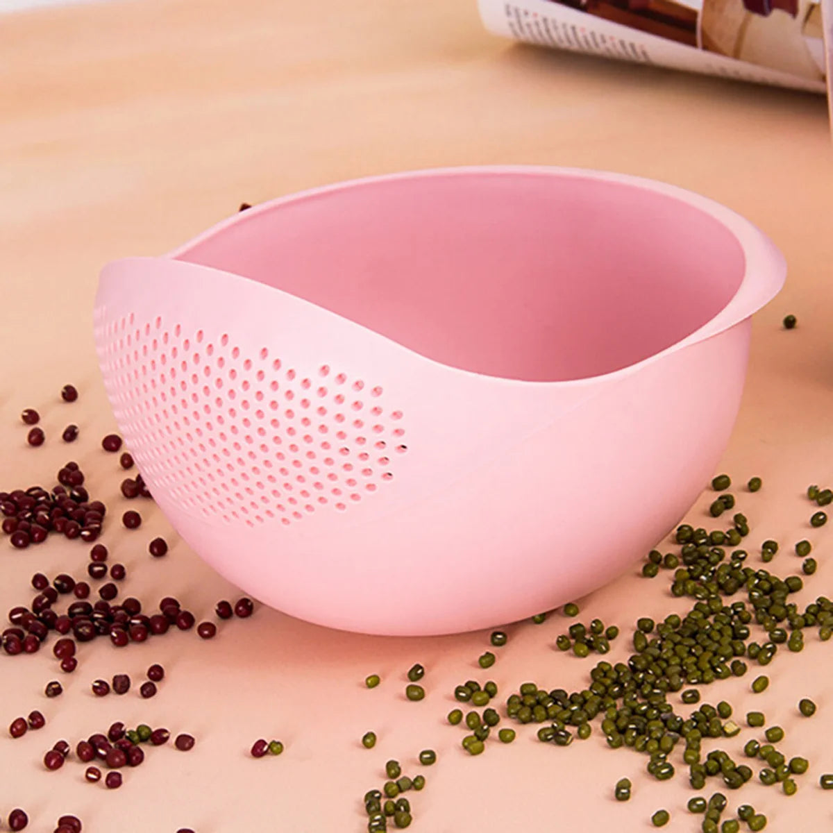 Cesta de Drenaje para Cocina con Asas | Colador para Lavar Arroz, Frutas y Verduras