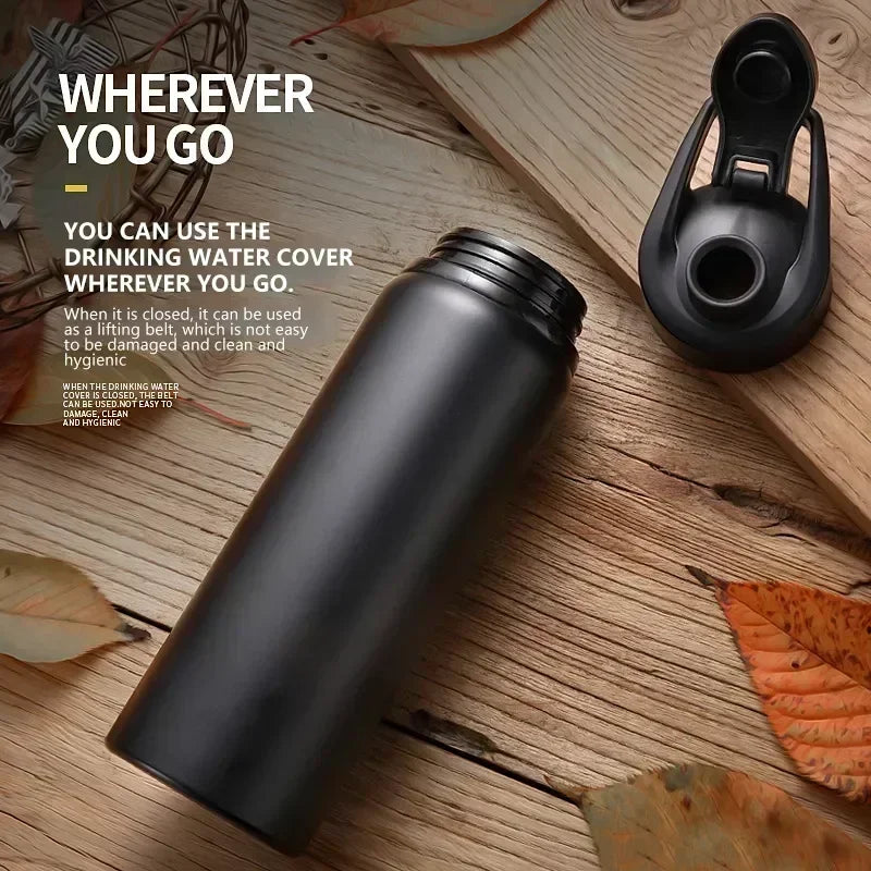 Garrafa de Água Desportiva em Aço Inoxidável — 600ml, Sem BPA, Pack Múltiplo