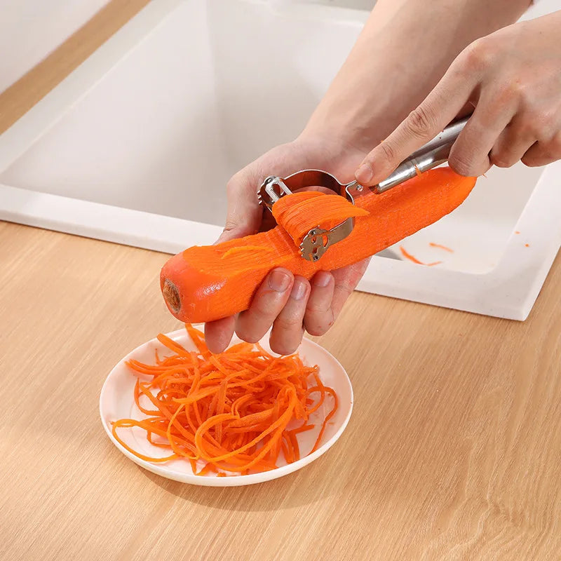 SliceEasy – Ralador de Legumes e Descascador Julienne em Aço Inoxidável