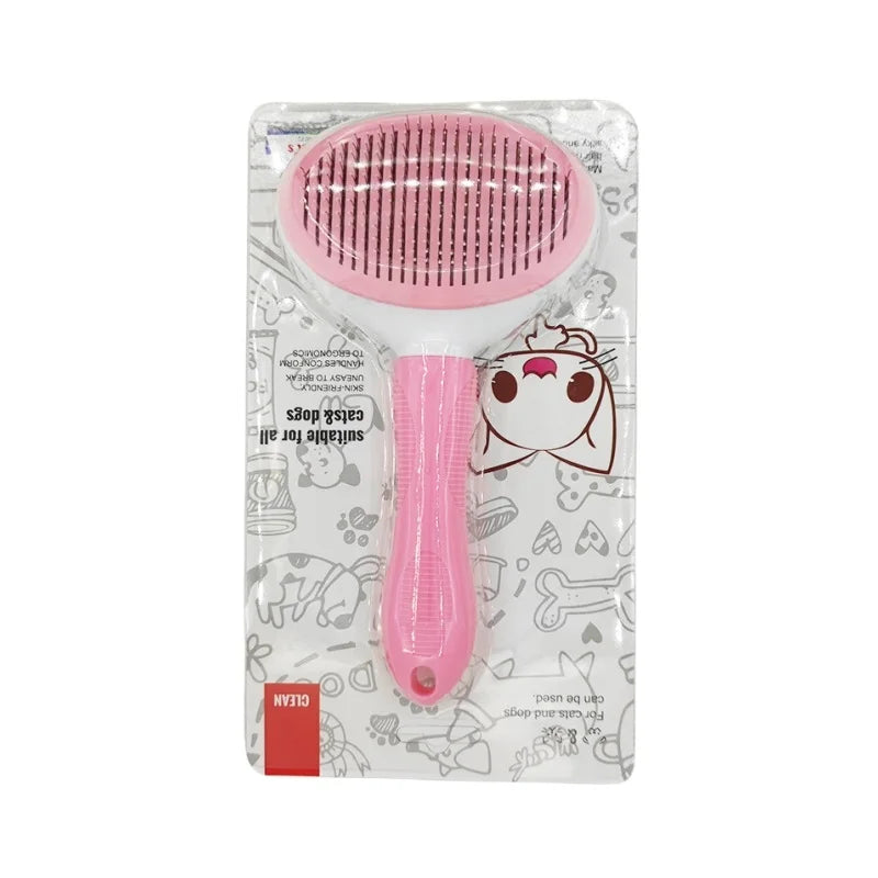GroomBrush – Cepillo Slicker de limpieza automática para eliminar el pelo de mascotas