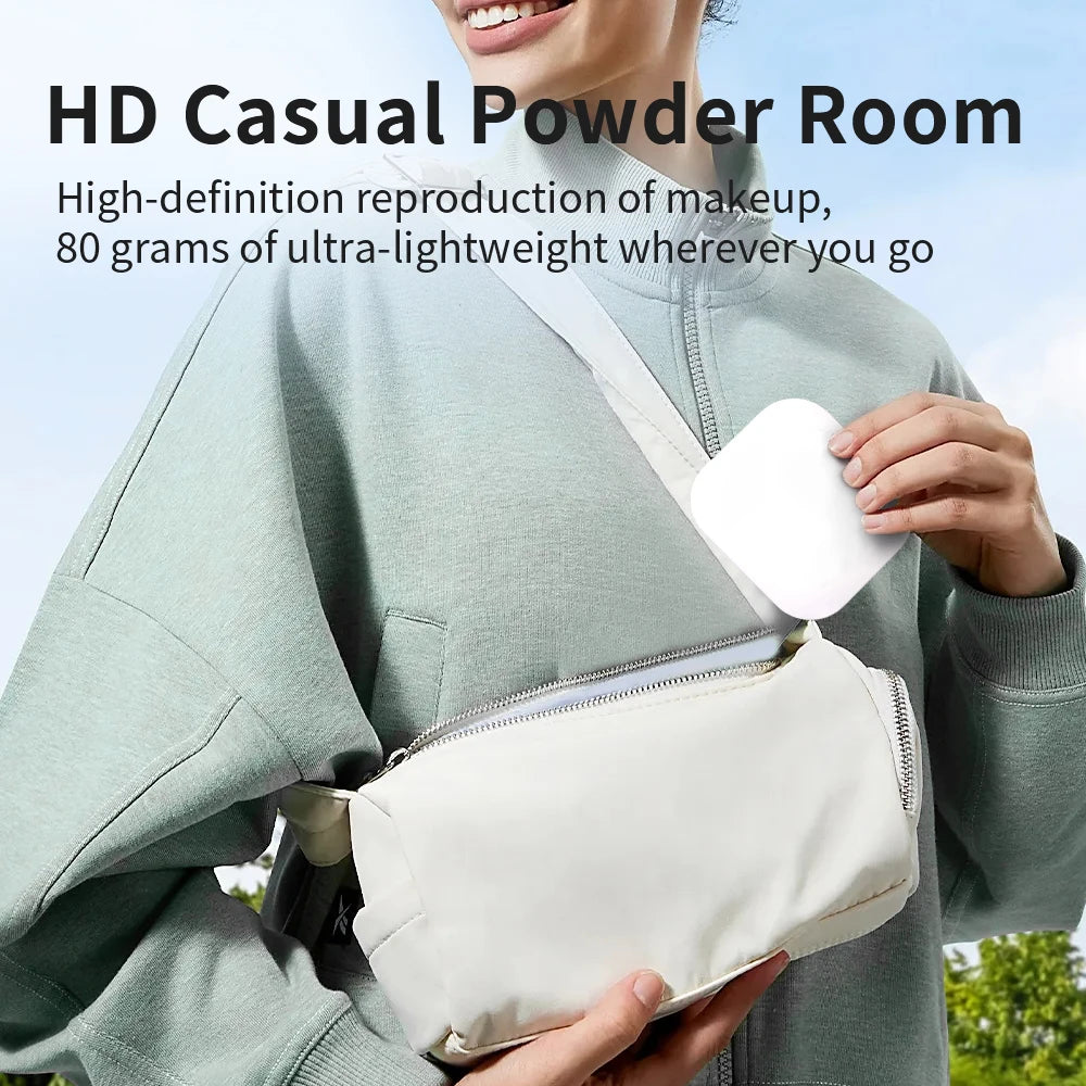 LED Compact Makeup Mirror | 1x/2x & 10x Magnification | Pocket Travel Mirror