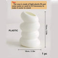 Vaso Espiral Nórdico | Recipiente de Plástico para Arranjo Floral