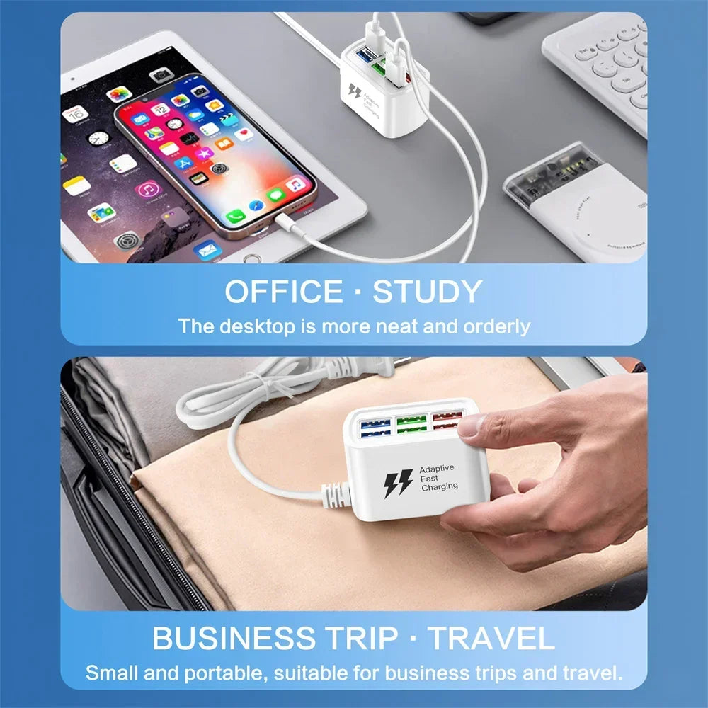 PowerHub 6 – Estación de carga rápida USB 6 en 1