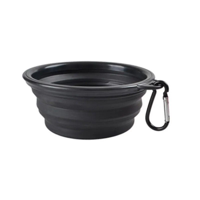 Cuenco de viaje plegable para mascotas | Cuenco portátil de silicona para comida y agua para gatos y perros