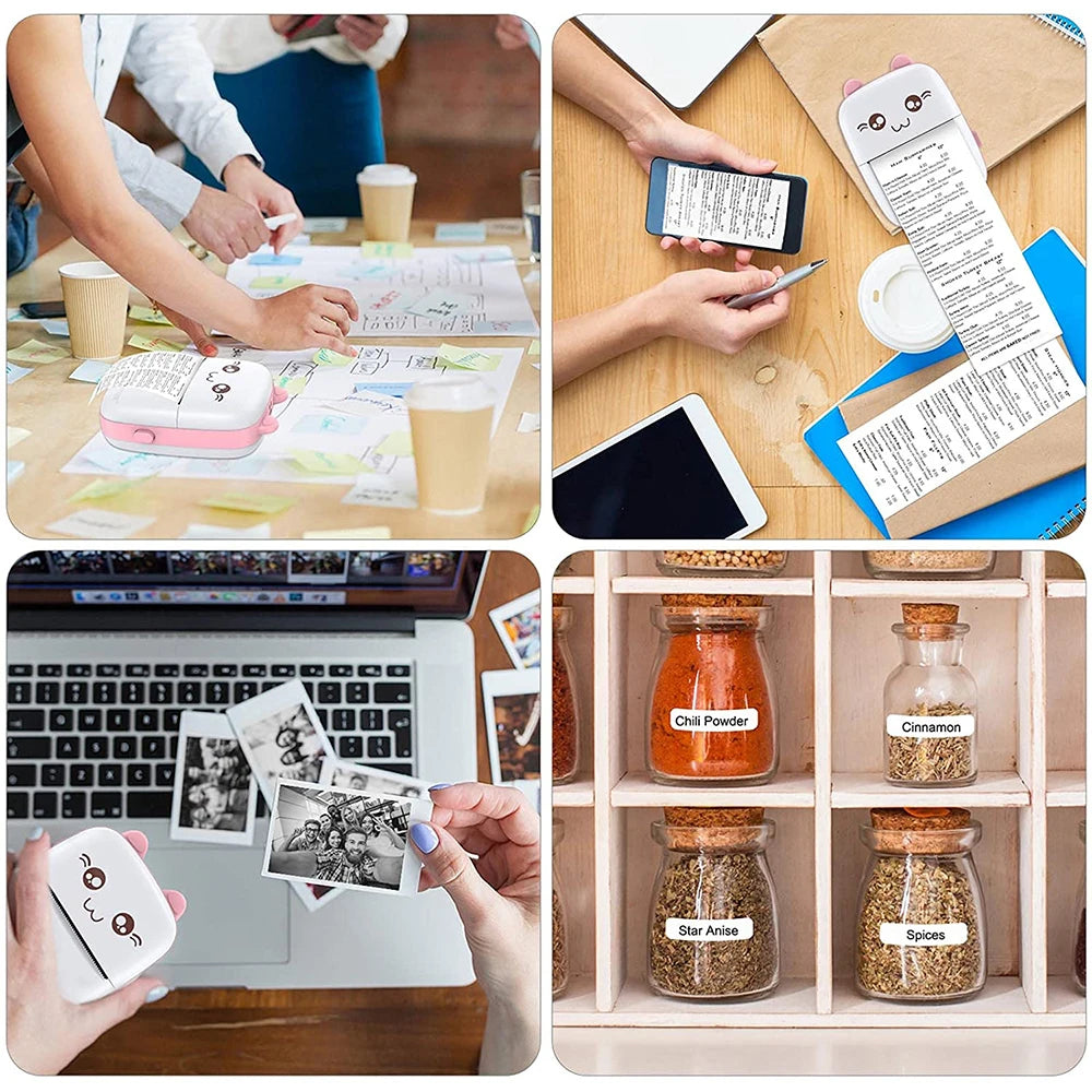 PrintMini – Impressora Térmica Portátil Sem Fios Bluetooth