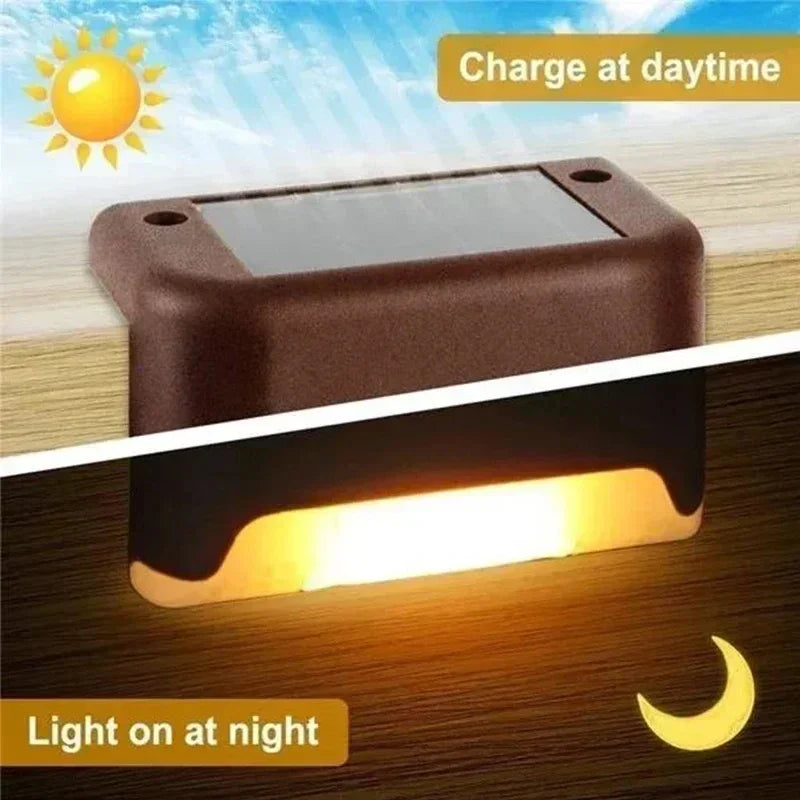 Solar Step & Deck Light | IP66 Waterproof | Warm & White | 1–12 Pack