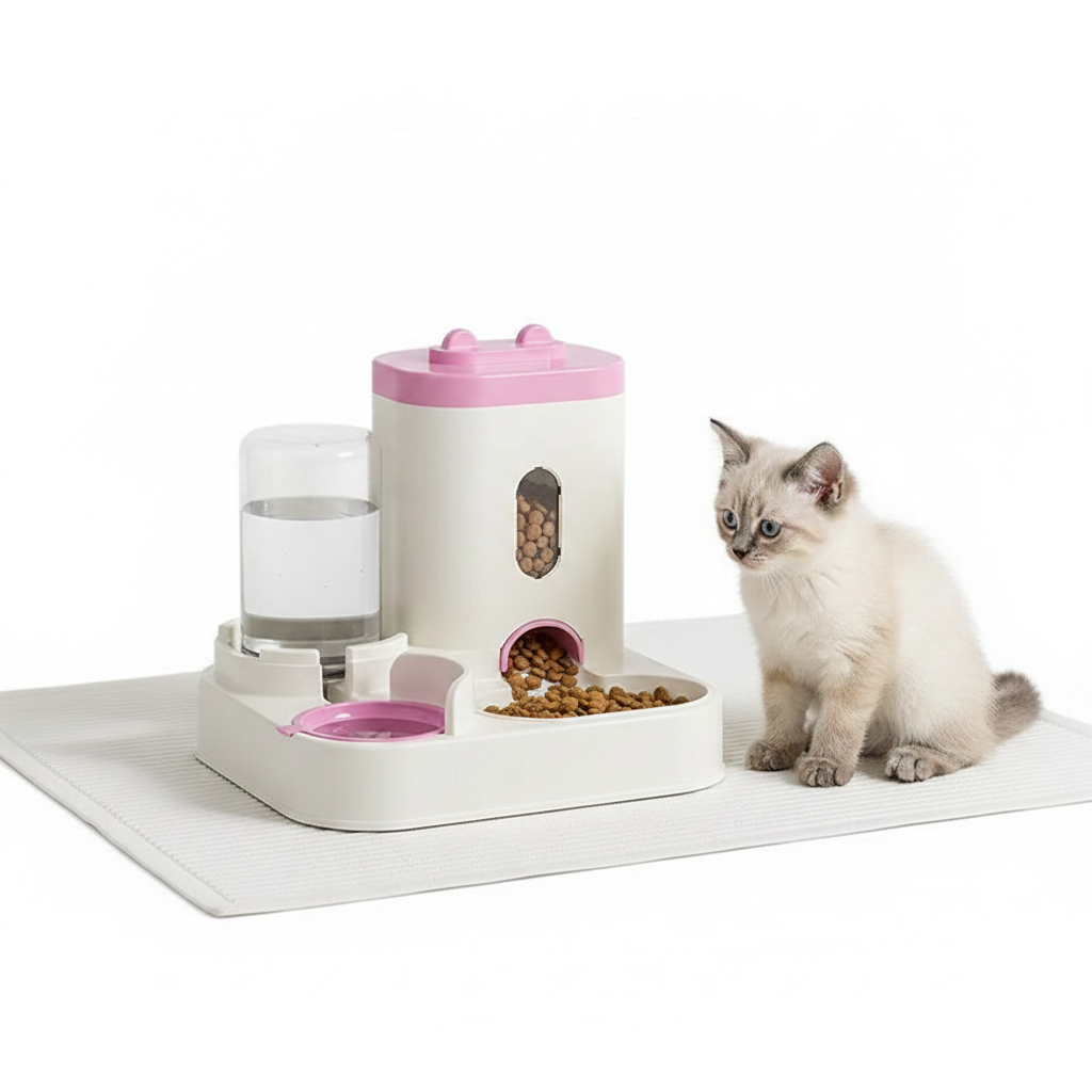 Automatic Pet Feeder with Water Fountain