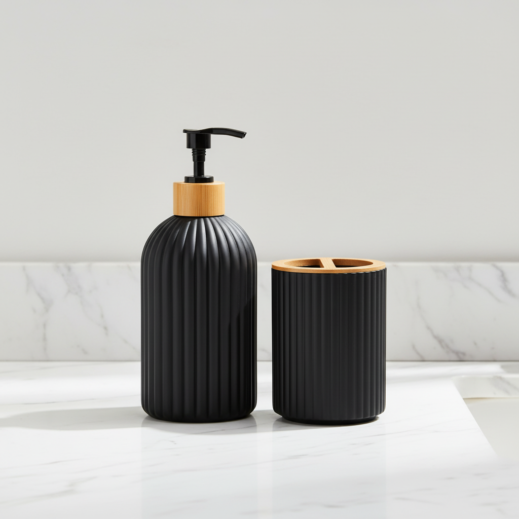 BathOrg – Matte Black Bamboo