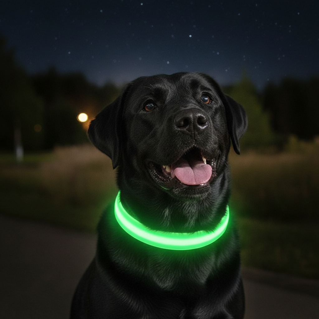 GlowCollar – cão com coleira LED