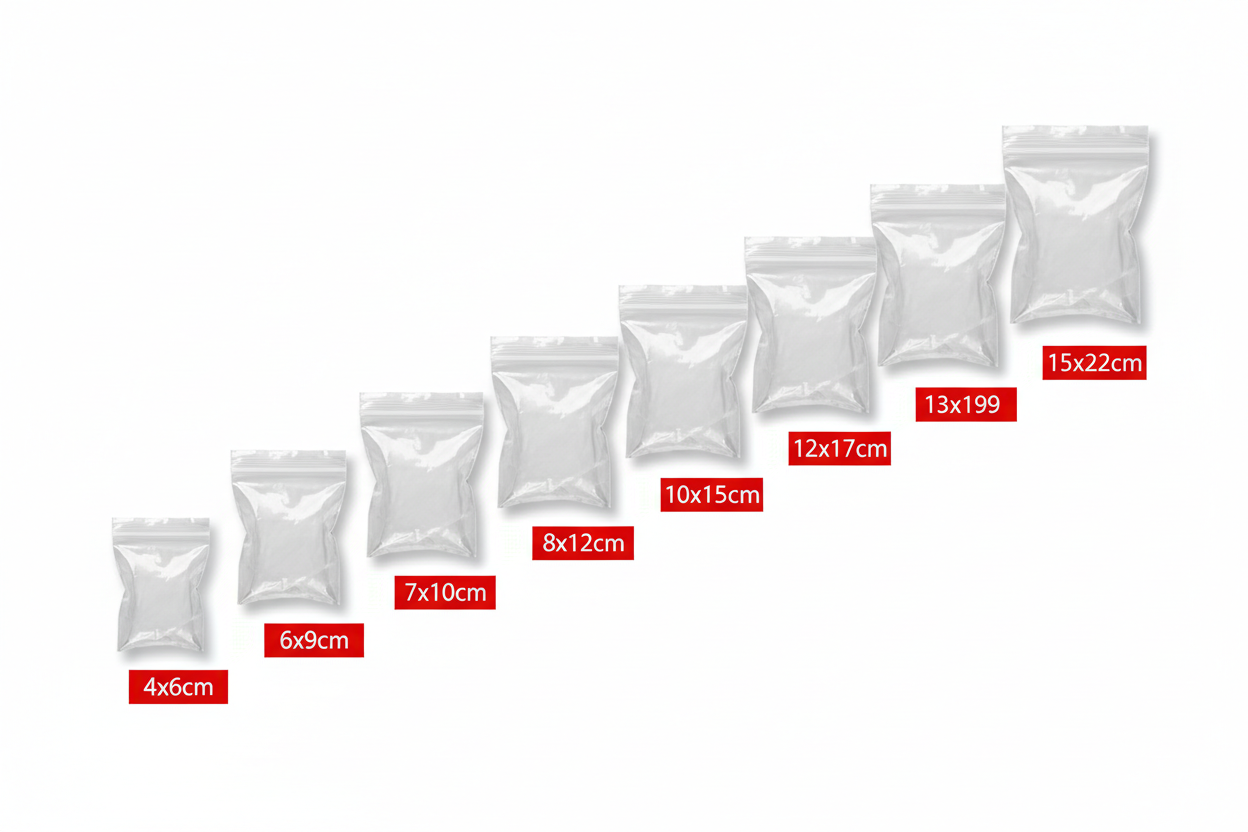 ZipBag 100 – Sacos Plásticos Transparentes Reutilizáveis (Pacote com 100)
