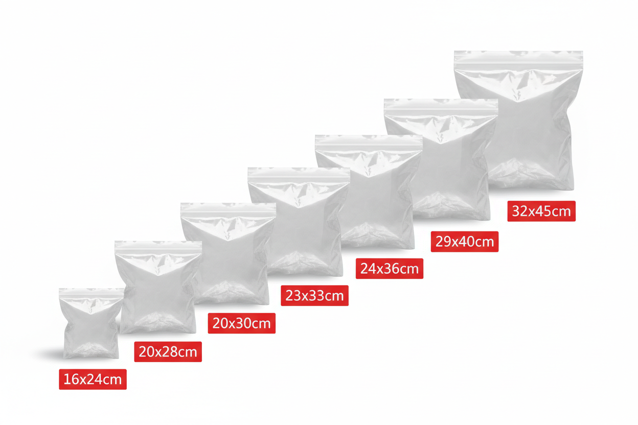 ZipBag 100 – Sacos Plásticos Transparentes Reutilizáveis (Pacote com 100)
