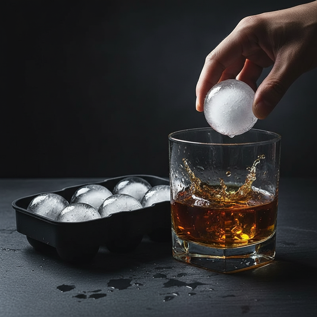 IceSphere – Forma de Silicone para Gelo em Esfera para Whisky