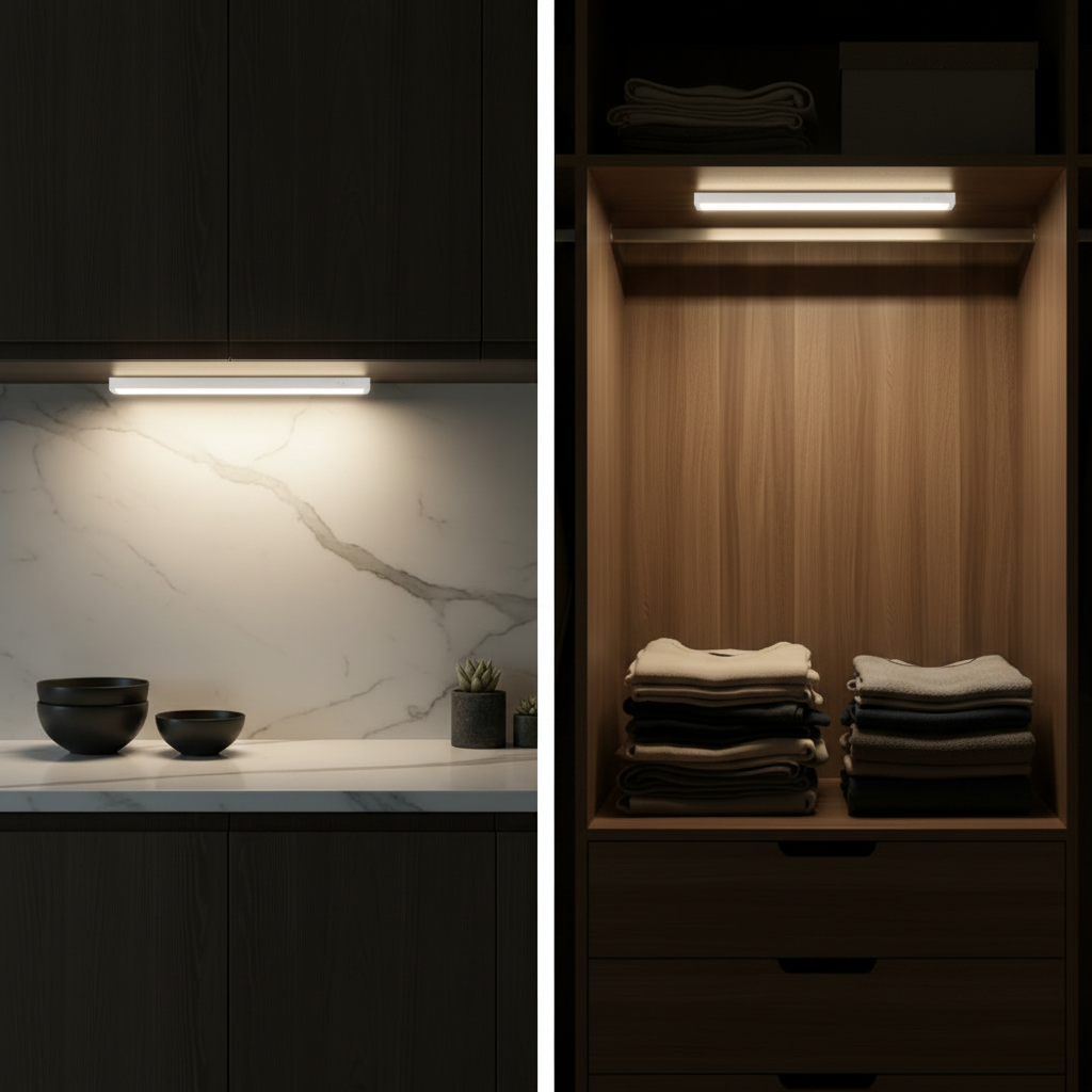 Motion Sensor LED Light — Kitchen & Bedroom Square
